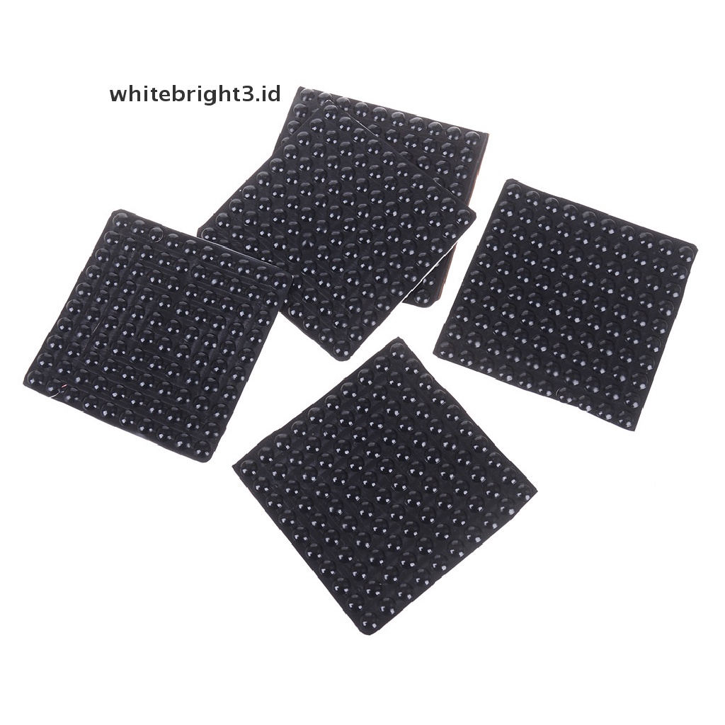 (whitebright3.id) 100pcs Pad / Bantalan Penyangga Pintu Bentuk Setengah Lingkaran Bahan Karet Warna Hitam