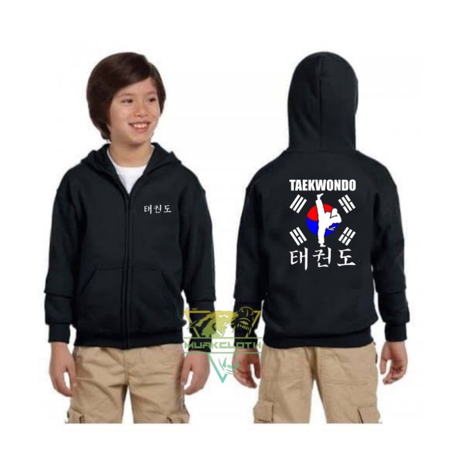 JAKET HOODIE ZIPPER ANAK TAEKWONDO / Jaket Anak Laki Laki - MuakCloth