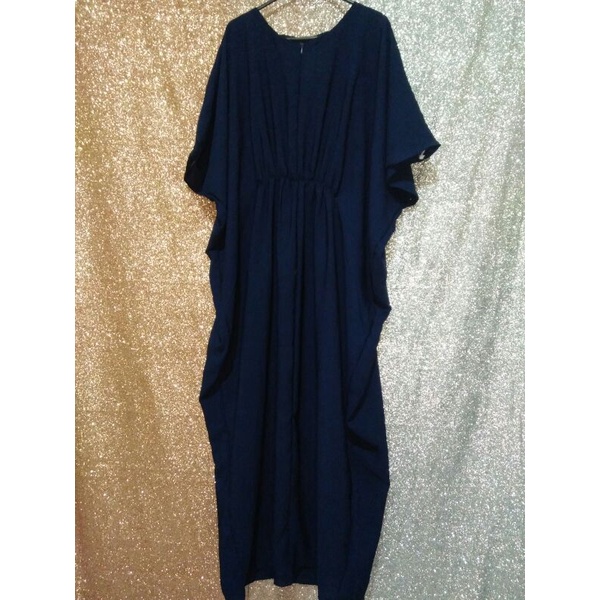 Kaftan busui Navy LD jumbo Pj 140