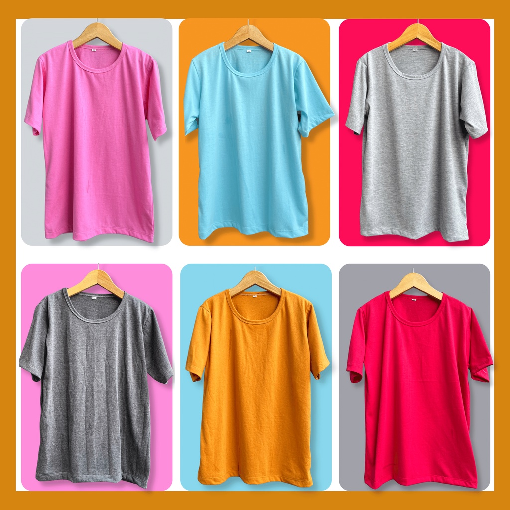 Play House Baju Kaos Polos Basic Anak Lengan Pendek Unisex Usia 6 - 15 Tahun