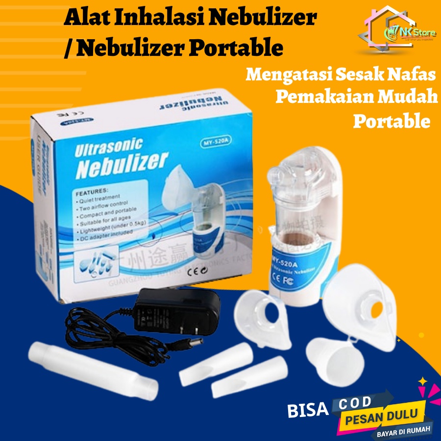 Alat Inhalasi Inhaler Terapi Pernafasan Mesh Nebulizer Nebuliser Portable Ultrasonic