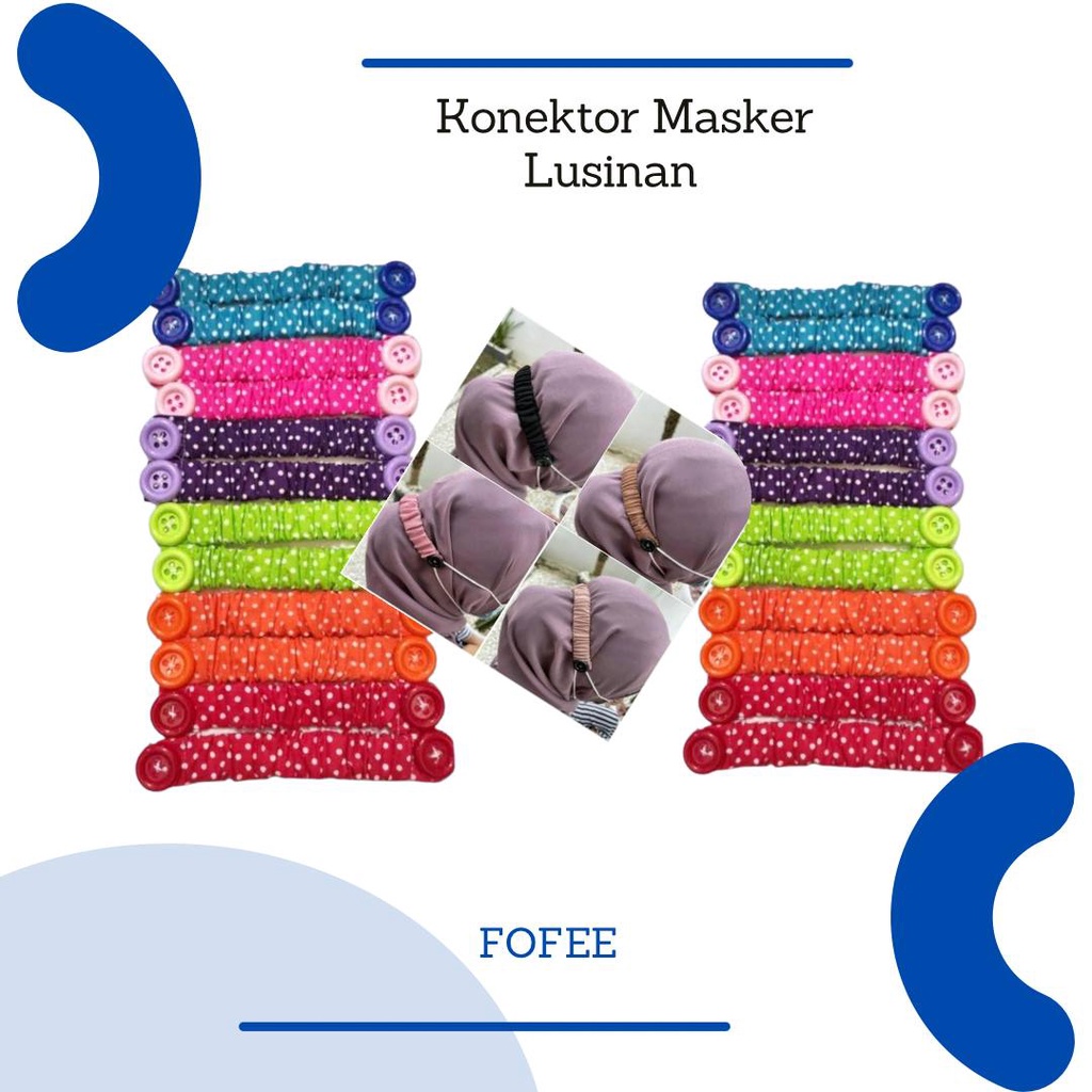 [ISI12PCS] KONEKTOR MASKER JILBAB LUSINAN ISI 12PCS