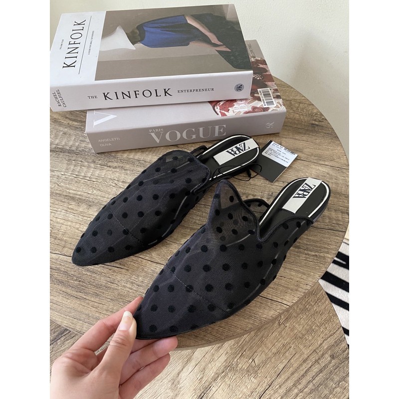 [Free Box] Sepatu Sandal Wanita Jaring Hitam Import Zara 174 Noni_Collection