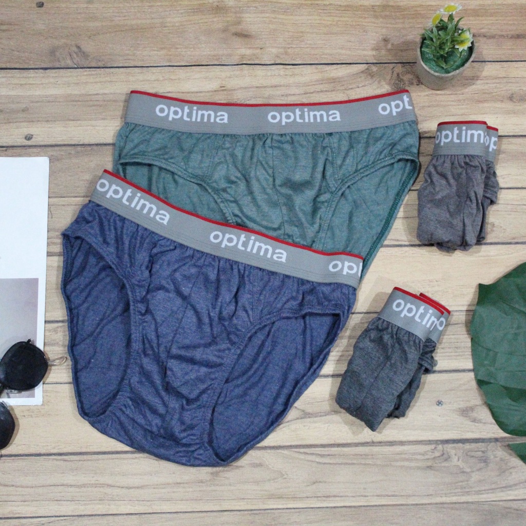 [ ISI 3 ] Celana Dalam Pria CD Boxer Model Segitiga Optima Asli Size M / L / XL Termurah Ori [6138]