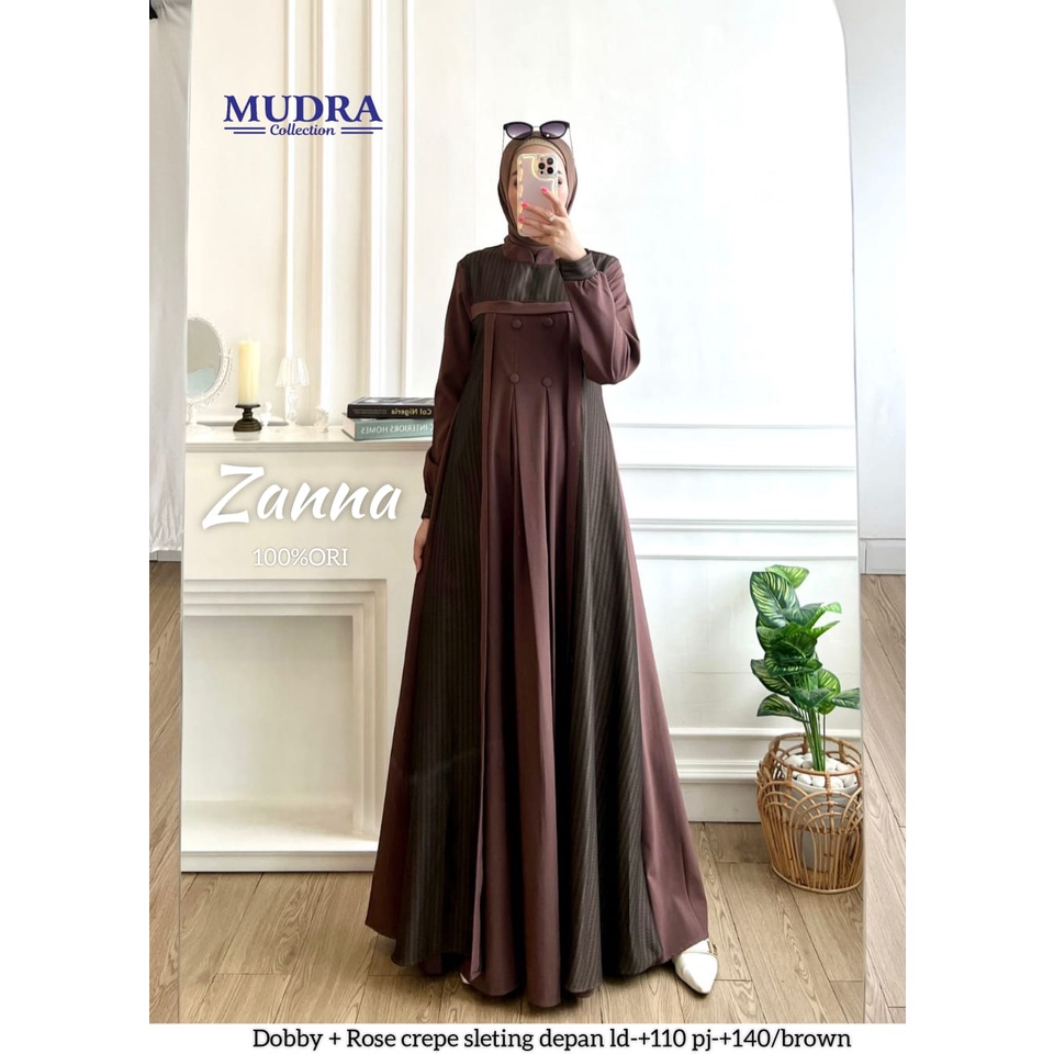 ZANNA DRESS GAMIS ORI BY MUDRA HIJAB