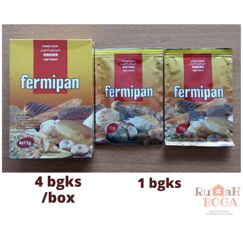 

Ragi Fermipan Ragi Instan Bahan Bahan Baking Pengembang Roti Kue Kering