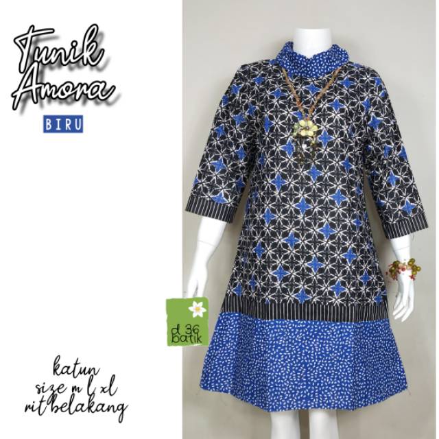 Tunik Amora baju atasan batik wanita Modis casual modern