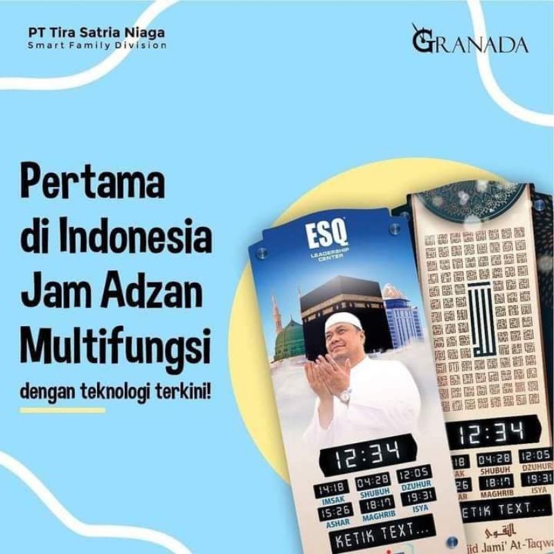 JAM DINDING DIGITAL ADZAN MULTAZAM FREE DESAIN