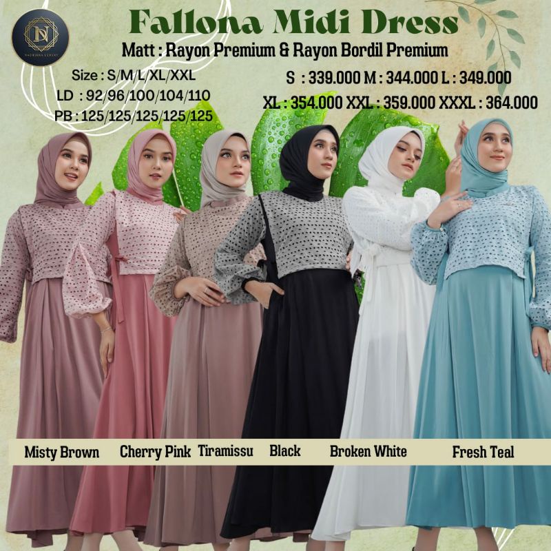 Fallona midi dress by nadheera luxury