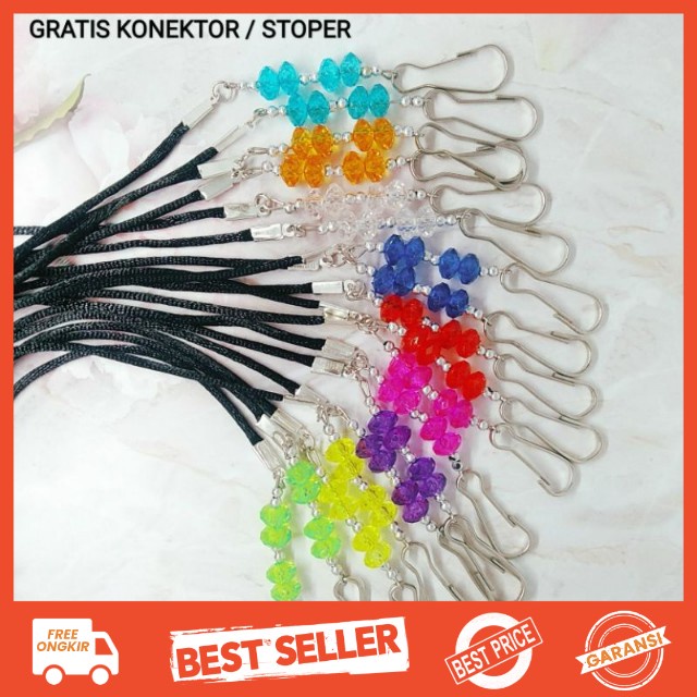 2 IN 1 STRAP KONEKTOR KRISTAL / CRYSTAL MASK STRAP / TALI MASKER/KALUNG MASKER HIJAB