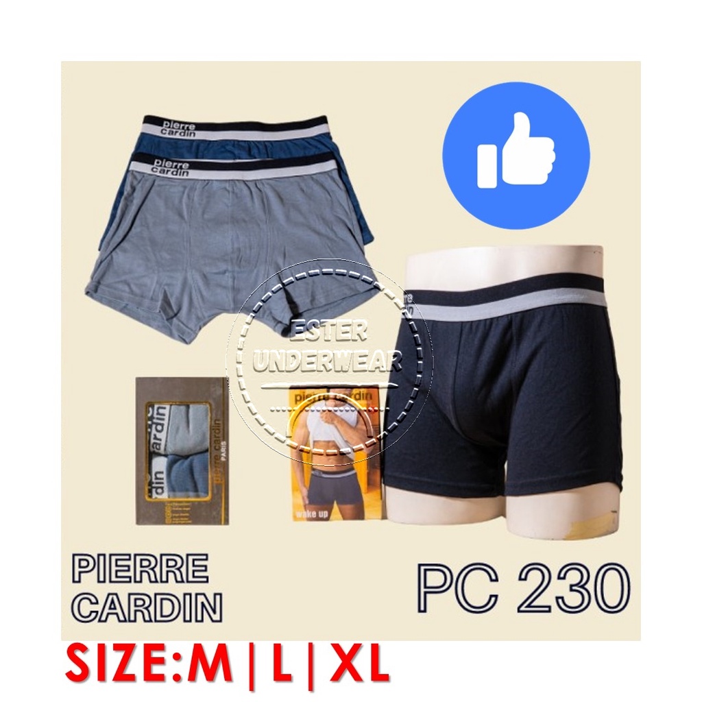 Celana Boxer Pria PIERRE CARDIN  PC 230 ISI-2 PCS harga terjangkau