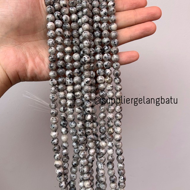 supplier batu abu labrador putih 8mm labradorite bongkah akik natural aksesoris bahan gelang kalung