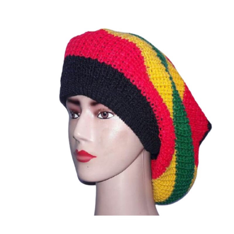 Beanie hat Kupluk Rajut Reggae Rasta kupluk Knit besar
