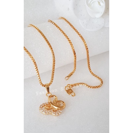 Kalung Fashion Buterfly impor Xuping perhiasan lapis emas 18K fashion Dewasa 18k