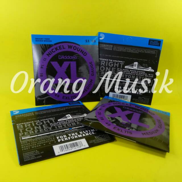 Senar Gitar Elektrik D'Addario 011 EXL115