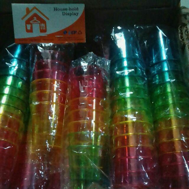 Gelas Sloki Plastik / Shot Glass , Warna Warni