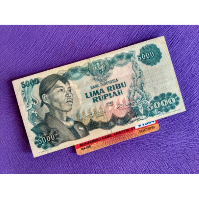 UANG KUNO UANG LAMA 5000 Rupiah Sudirman Series tahun 1968