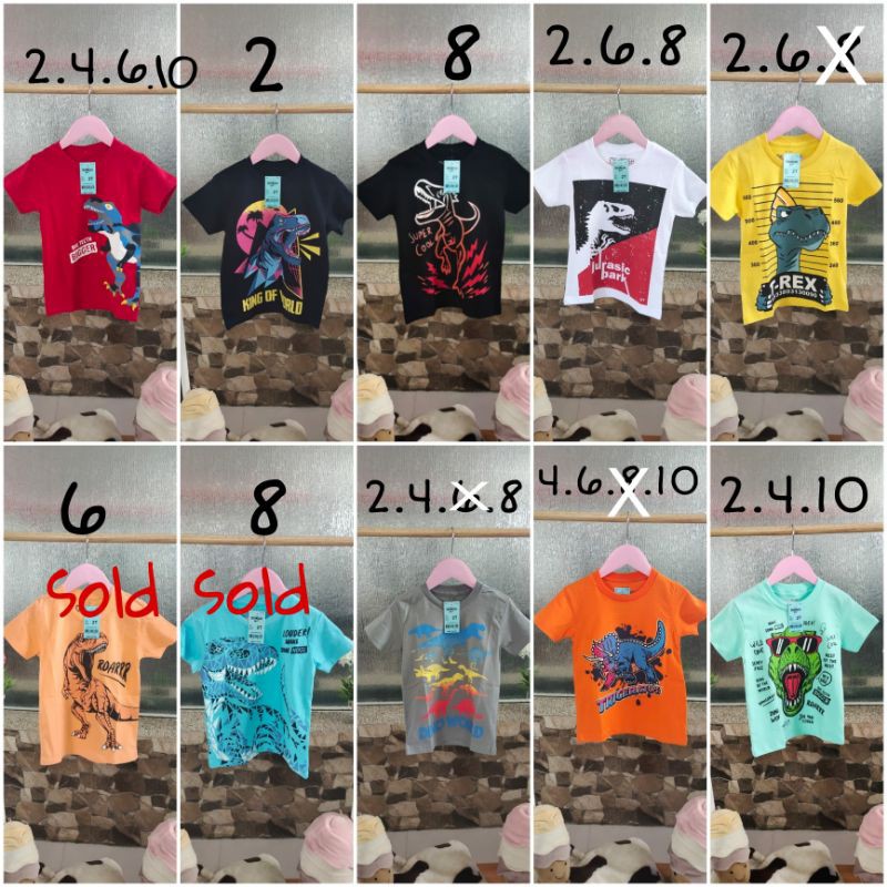 KAOS ANAK COWOK MOTIF DINOSAURUS
