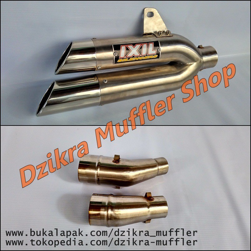 Knalpot IXIL L2x titan slip on for Ninja 250 karbu / fi, RR Mono, Z250, R25, MT25 & CBR250RR
