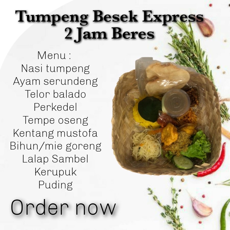 

tumpeng mini besek bambu