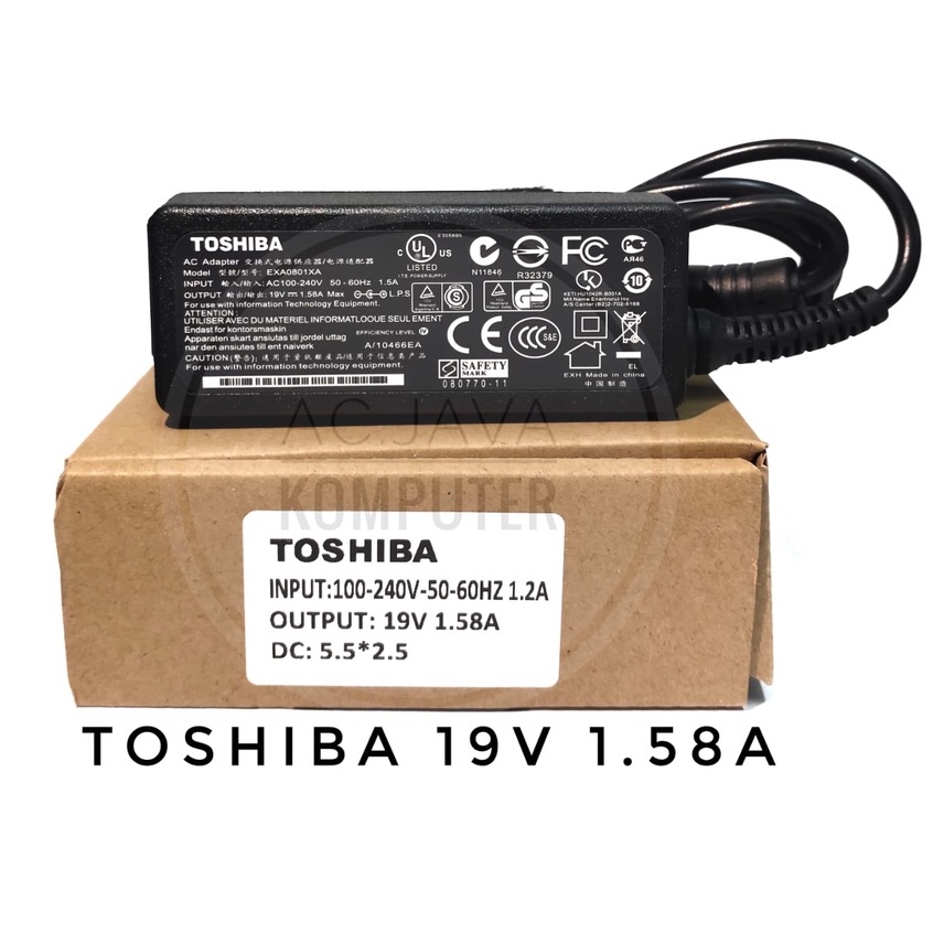 Adaptor Charger Toshiba Notebook NB305 NB305-N310 NB305-N410BN 1.58A
