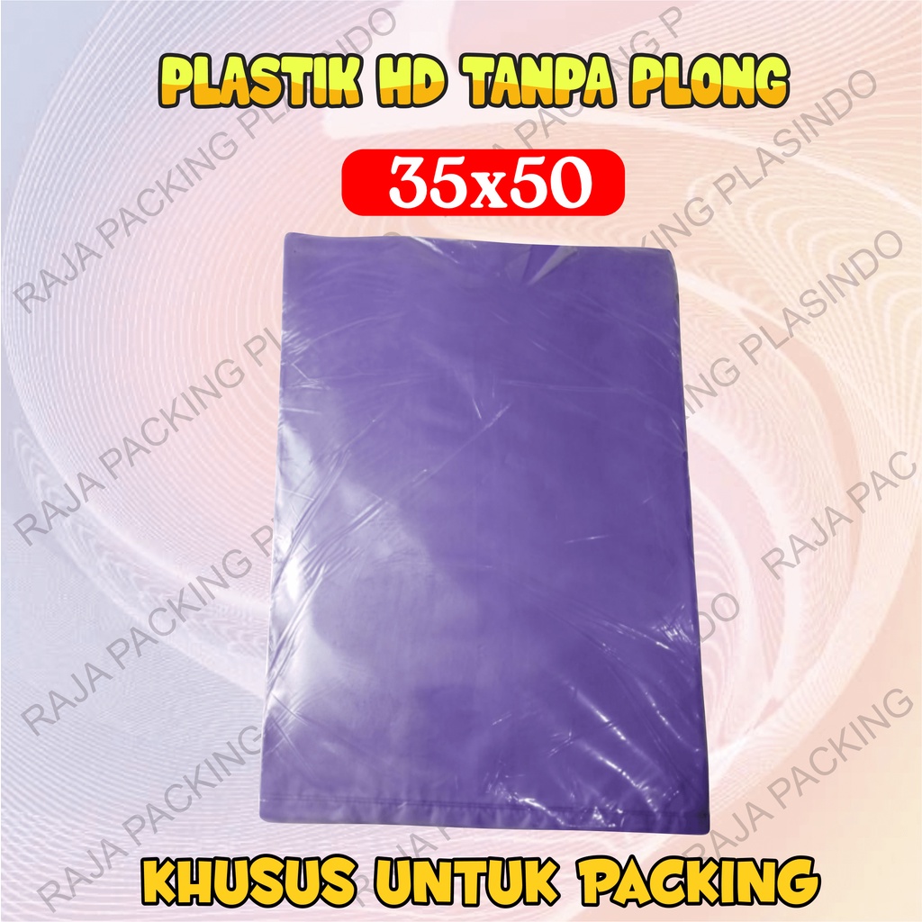 &lt;isi 50pcs&gt; PLASTIK OLSHOP HD TANPA PLONG UK 35X50 TEBAL 0,45 Plastik Packing Jaket Hoodie Tebal