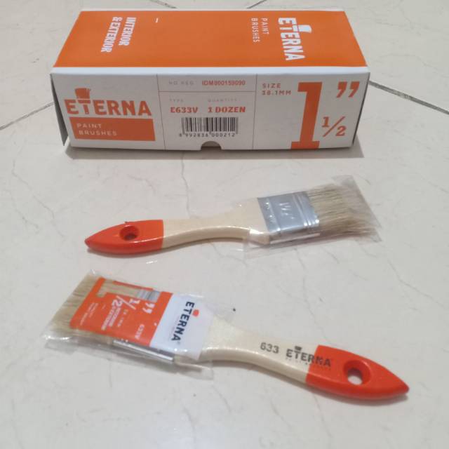 

1 lusin kuas kue 1,5 inch / kuas cat / kuas besar / kuas eterna / kuas onat / kuas bakar anti leleh