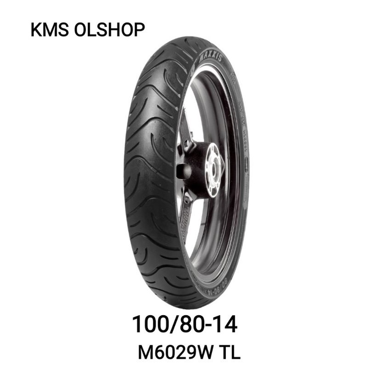 BAN LUAR MAXXIS 100/80-14 TUBLES M6029W TL BAN MAXXIS 100/80-14 M6029W TUBLES