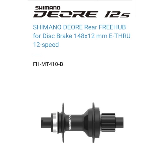 Rear Freehub Shimano Deore MT410-B 12 Speed TA Microspline Centerlock