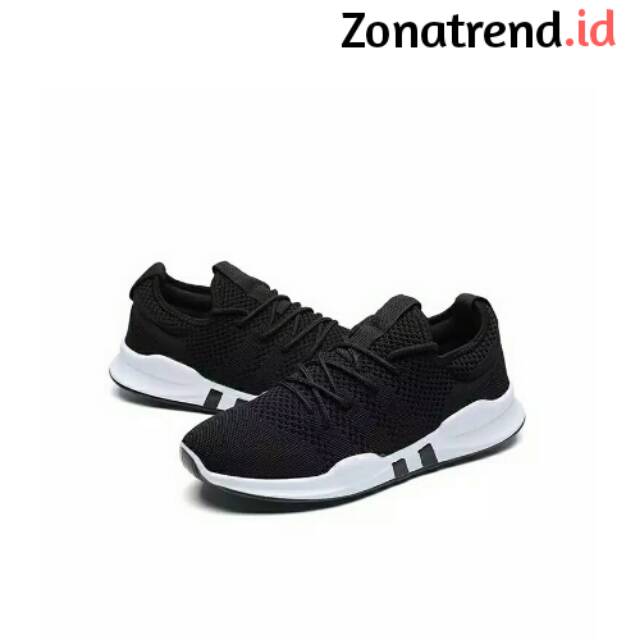 Zonatrend.id-Sepatu Pria Full House Sepatu Running Olahraga - Hitam Putih