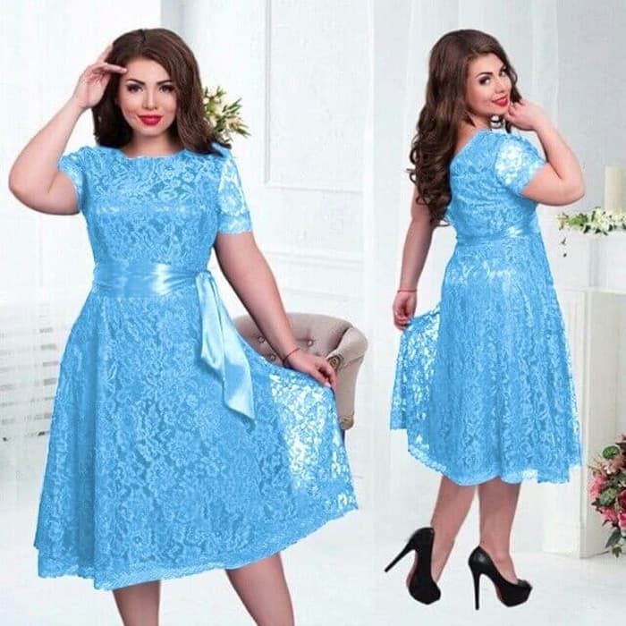 MINI DRESS BRUKAT JUMBO GAUN PESTA BRUKAT MELLY JUMBO
