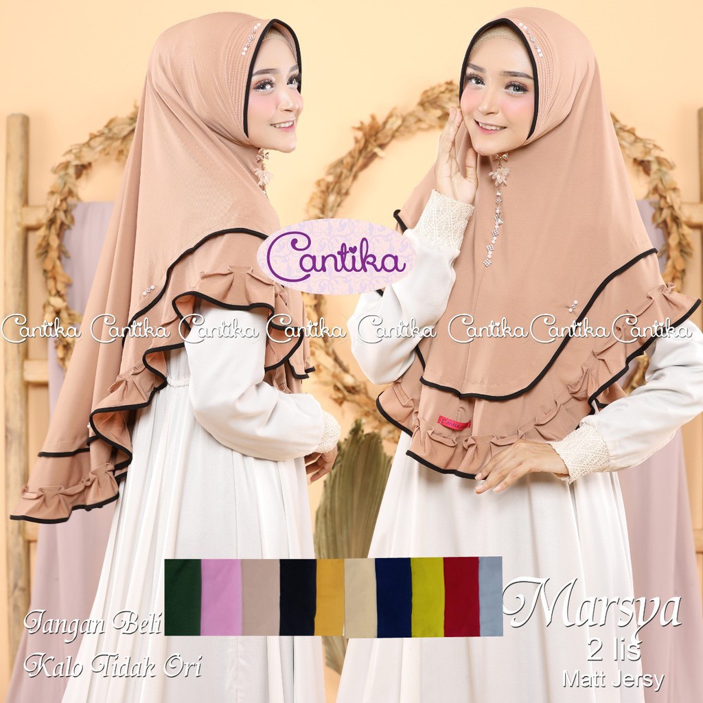 JILBAB INSTAN CANTIKA BY MARSHA 2 LIST / HIJAB INSTAN MARSYA ORI DK