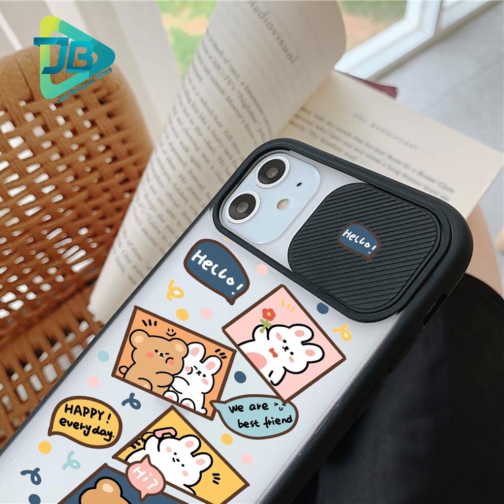 SOFTCASE SLINGCASE SLIDE PELINDUNG KAMERA RABBIT SAMSUNG OPPO VIVO REALME IPHONE XIAOMI ALL TYPE JB5155