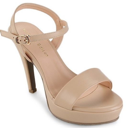 nicholas edison heel vanya beige sandal platform hak tinggi stiletto wanita model peep toe slingback