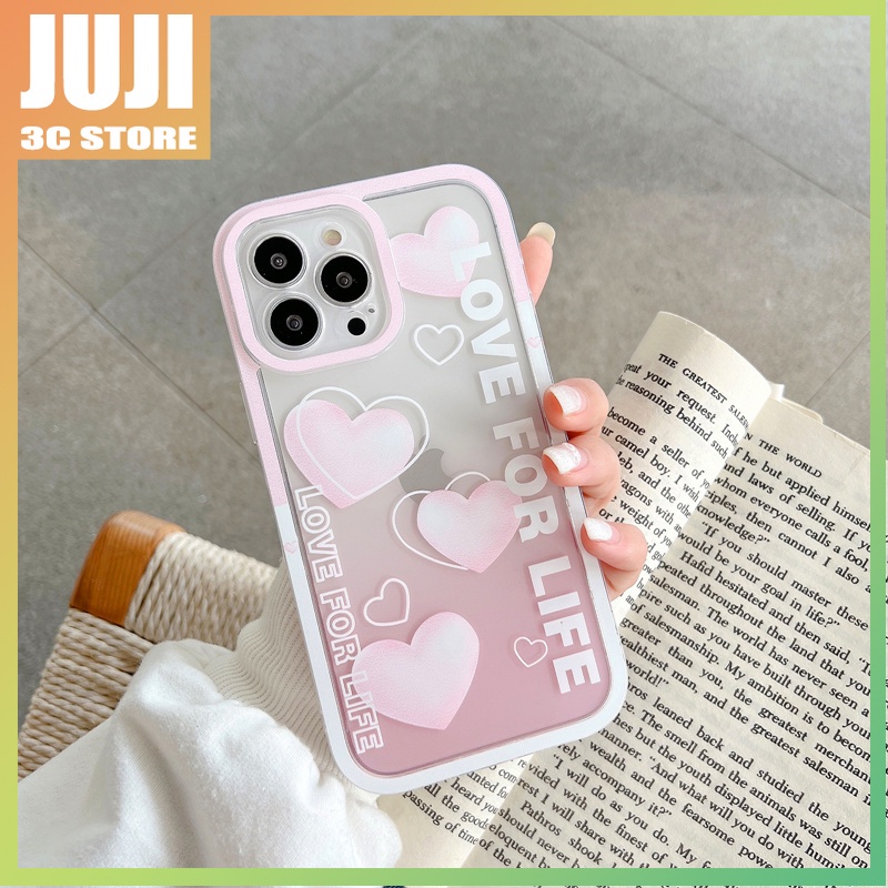 360 Derajat Seri Love Warna Gradasi° Casing iphone x xs xr xsmax 11 12 13 pro max Shockproof Warna Permen