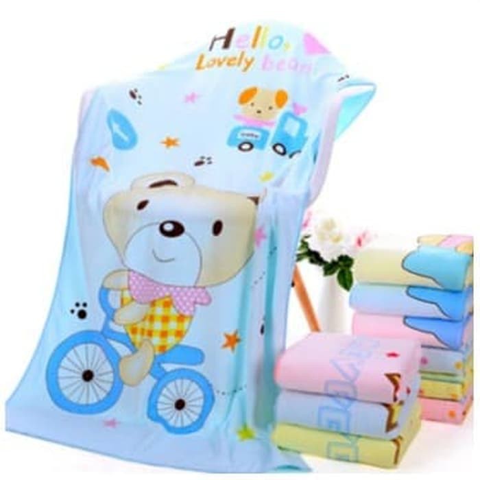 Handuk Bayi Microfiber Karakter Halus Lembut Balita Anak Micro Fiber Anduk Premium Quality Towel