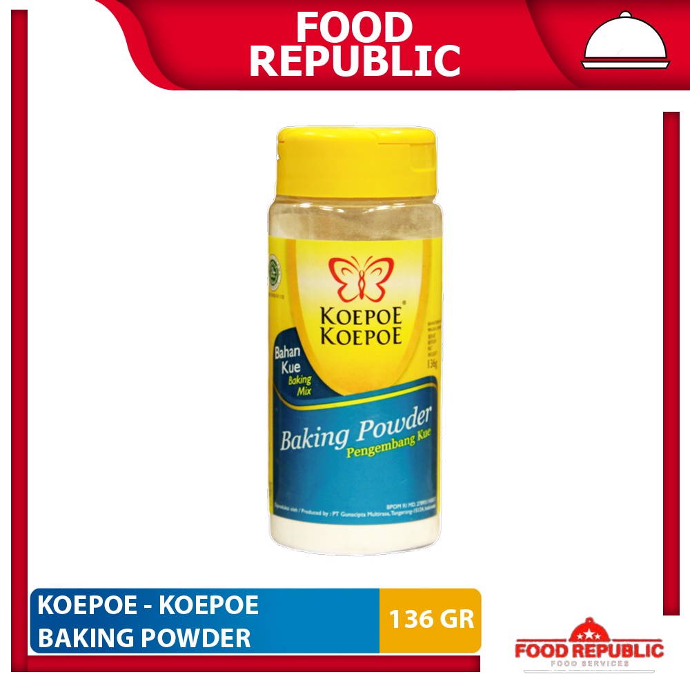 Koepoe Koepoe Baking Powder 136 Gr Pengembang Kue Bahan Bubuk Halal