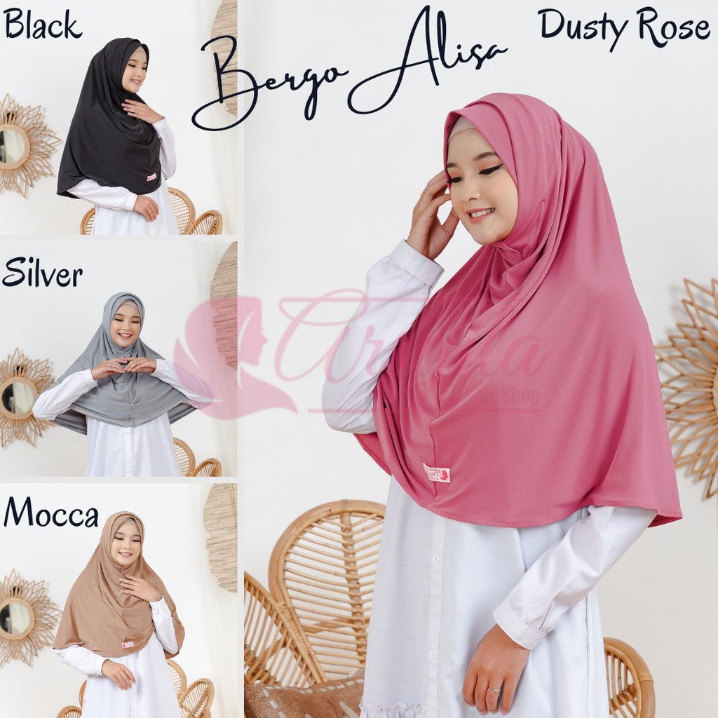 (PAKET 3PCS ) HIJAB BERGO ALISA ORIGINAL BY ARSYILA SHOP