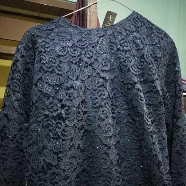 [termurah + Brokat Halus] Couple Batik Ori Hazanda Brokat Pager Bunga Monaka Free Selendang