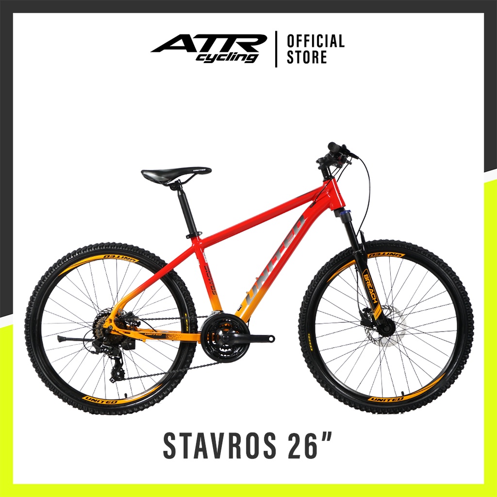 Sepeda Gunung MTB AL 26-24SP United STAVROS26 (21) RD-OR
