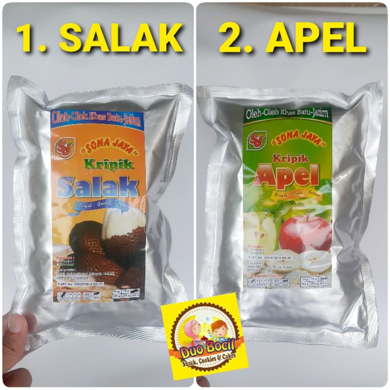 

Keripik Salak dan Apel Asli Malang 100 Gram - Duo Bocil Snack