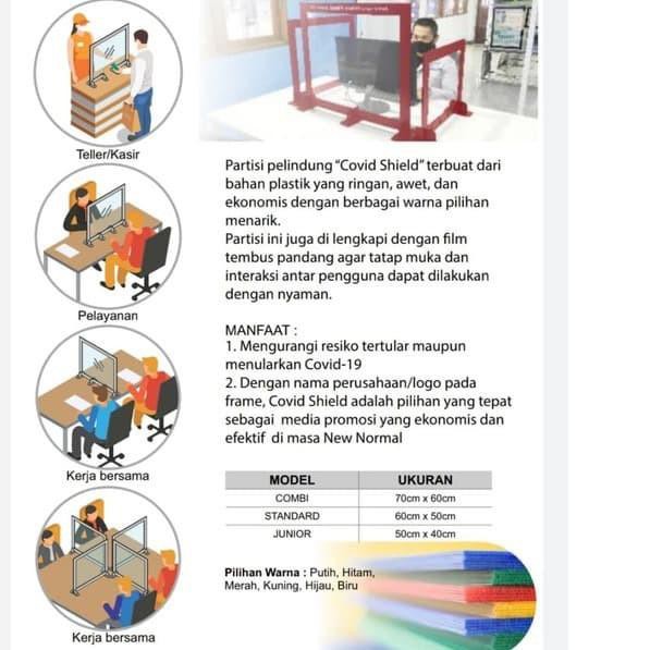 Terbaru Partisi Covid / Covid Shield / Pembatas / Partisi Pelindung / Sekat Pelindung Junior 50cm x