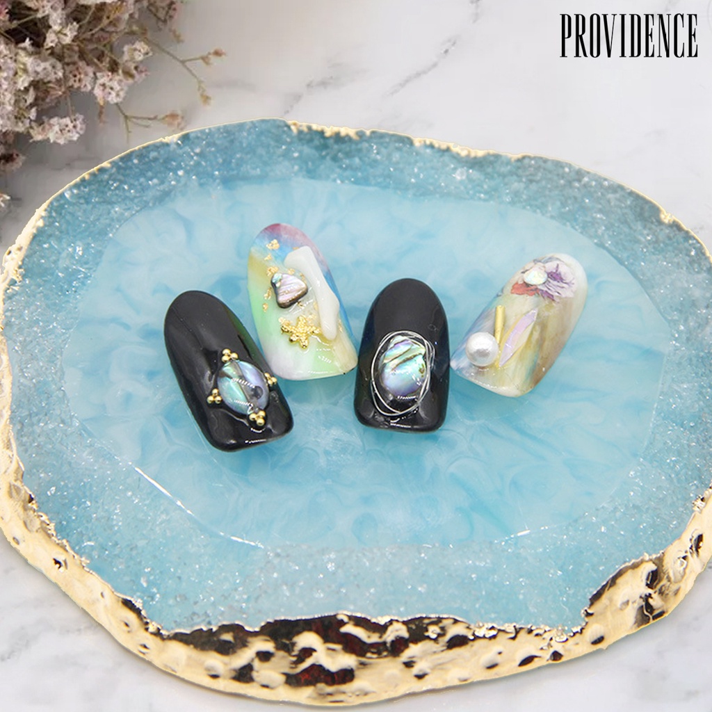 Providence Palette Translucent Irregular Pattern Anti-breakable Natural Resin Aureate Edge Palette For Home