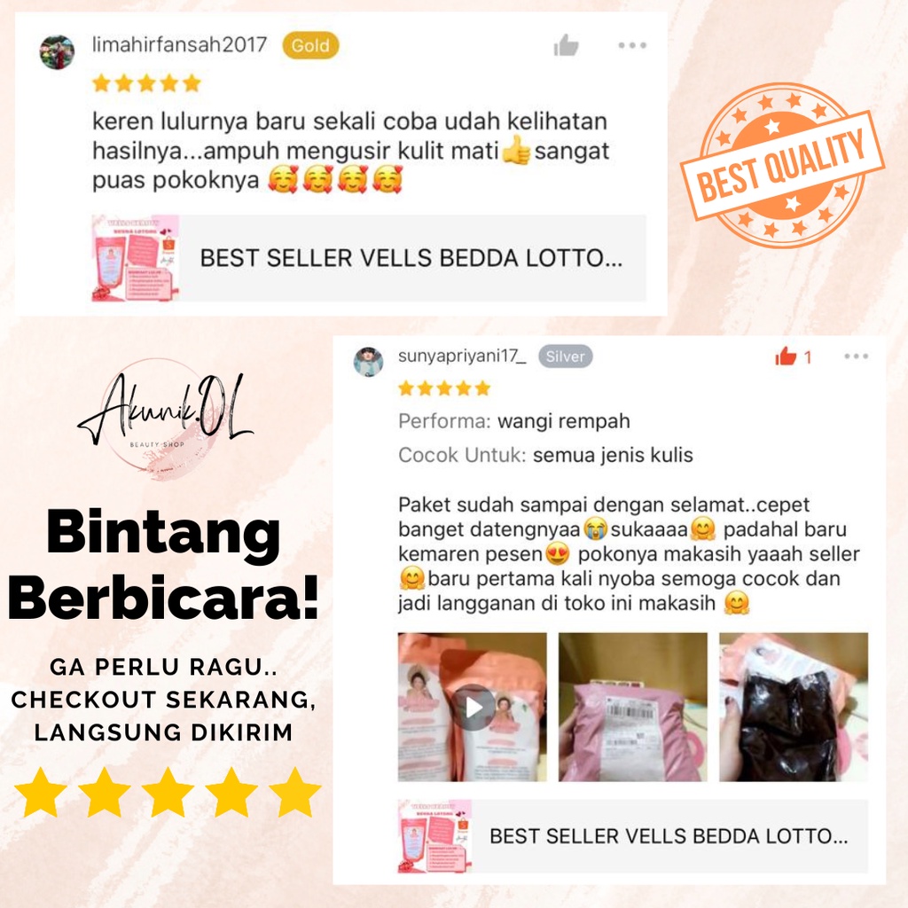 BEST SELLER VELLS BEDDA LOTTONG  | Vellsbeauty lulur vells bedda lotong | bedda lotong velis | bedda lotong velis store | Bedda lotong by velis store BPOM vells beauty | Bedda LOTONG Velis | beddalotongvelis | vells beauty bedda lotong |