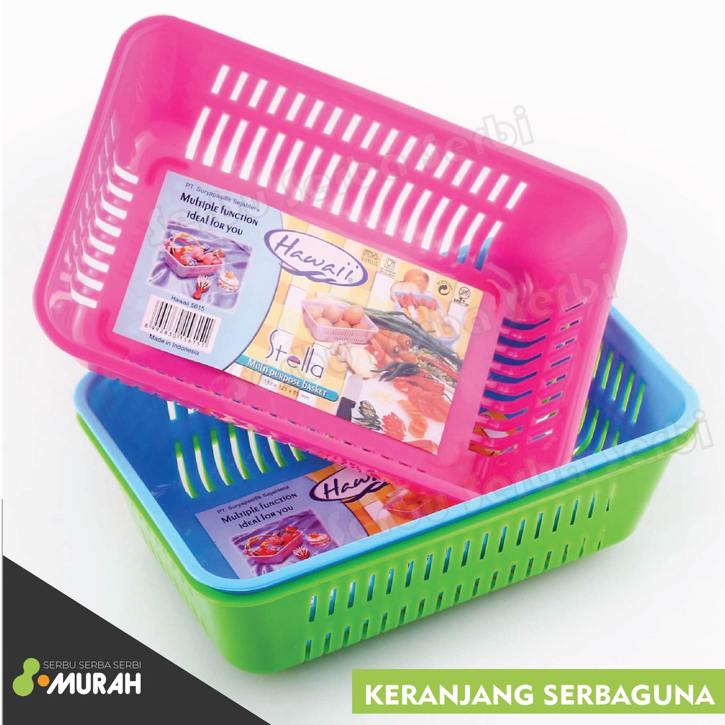 SERBU MURAH - Keranjang Hawaii Stella Baki / Nampan Kecil Plastik Kotak Penyimpanan Keranjang