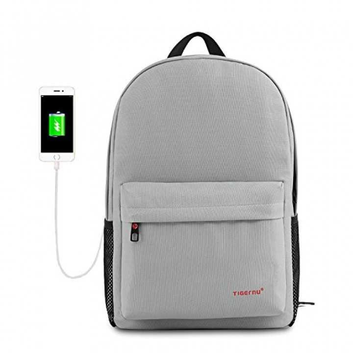 Original TIGERNU T-B3249 - 15.6 Inch - Anti Theft - Grey (Tas Laptop) Tas Ransel Laptop Pria