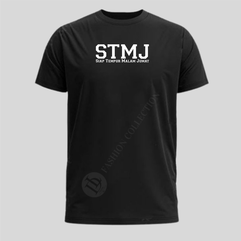 Kaos Pria Distro Kata-Kata Lucu 'STMJ, Siap Tempur Malam Jumat' / Kaos Kata-Kata Keren / Kaos Pria D