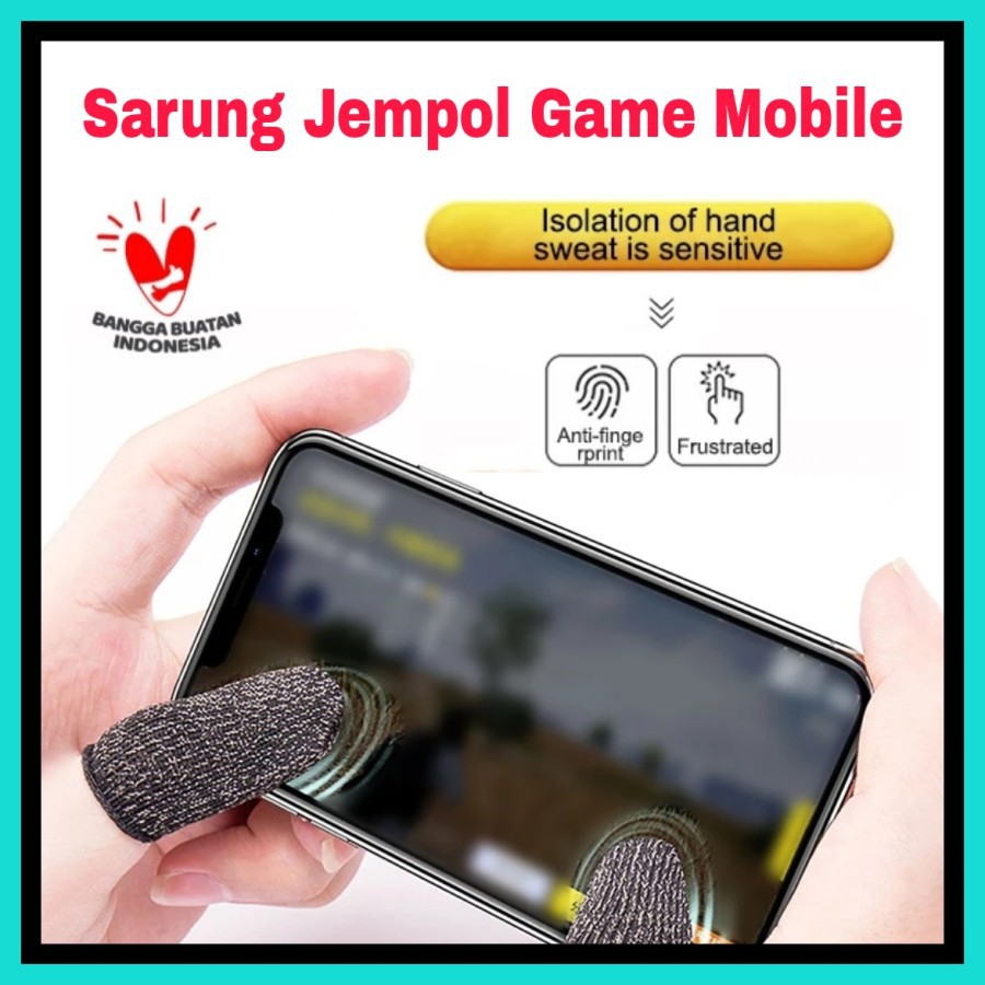 NA - Gaming Sarung Jempol Isi 2pcs Anti Lecet Layar Sarung Gaming