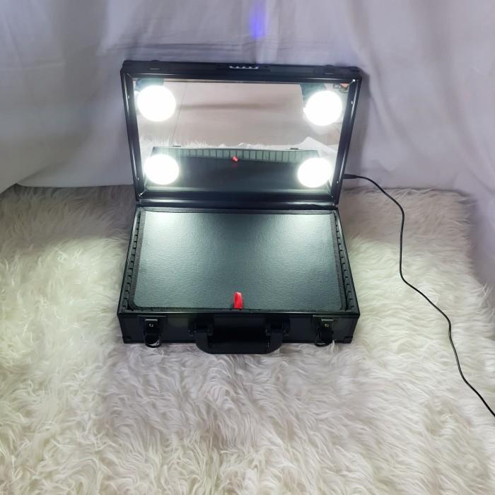 Bag Kos | Koper Kosmetik/Beauty Case Lampu Led Bluetooth Ready Stock Termurah