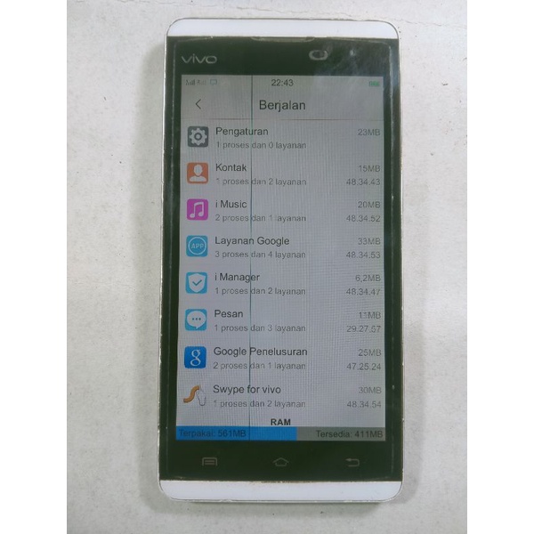 unit hp vivo y28 kondisi mesin normal